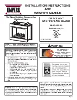 Preview for 1 page of Empire Comfort Systems DLCX36SP93N-1 Installation Instructions And Owner'S Manual