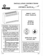 Empire Comfort Systems DV-25-1SG Installation Instructions Manual preview