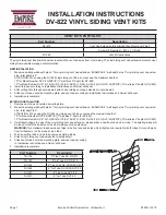 Preview for 1 page of Empire Comfort Systems DV-822 Installation Instructions