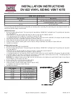 Предварительный просмотр 1 страницы Empire Comfort Systems DV-822 Installation Instructions