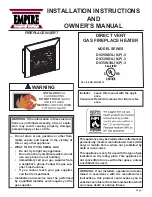 Empire Comfort Systems DV25IN33L(N Installation Instructions And Owner'S Manual preview