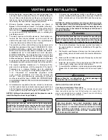 Предварительный просмотр 13 страницы Empire Comfort Systems DV25IN33LN-3 Installation Instructions And Owner'S Manual