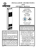 Empire Comfort Systems DVC-35IP Installation Instructions And Owner'S Manual preview