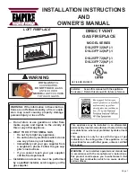 Предварительный просмотр 1 страницы Empire Comfort Systems DVL25FP32(N,P)-1 Installation Instructions And Owner'S Manual