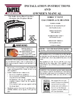 Preview for 1 page of Empire Comfort Systems DVP36DP31N-1 Owner'S Manual