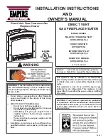 Preview for 1 page of Empire Comfort Systems DVP36DP31N-2 Installation Instructions And Owner'S Manual