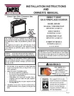 Empire Comfort Systems DVP36FP3 series Owner'S Manual preview