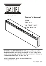 Предварительный просмотр 1 страницы Empire Comfort Systems EBL74-1 Owner'S Manual