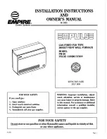 Empire Comfort Systems Empulse PH-20 Installation Instructions And Owner'S Manual preview