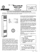 Preview for 1 page of Empire Comfort Systems FAW-60-3 SPP Installation And Owner'S Manual