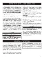 Preview for 3 page of Empire Comfort Systems LS18CB-1 Installation Instructions And Owner'S Manual