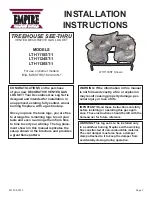 Preview for 1 page of Empire Comfort Systems LTH1118ST-1 Installation Instructions Manual