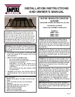 Empire Comfort Systems METRO BMHK-18N-1 Installation Instructions And Owner'S Manual preview