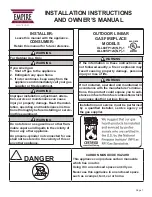 Preview for 1 page of Empire Comfort Systems OLL60FP12S Installation Instructions And Owner'S Manual