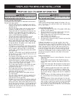 Preview for 18 page of Empire Comfort Systems OLL60FP12S Installation Instructions And Owner'S Manual