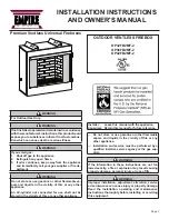 Предварительный просмотр 1 страницы Empire Comfort Systems OP32FB2MF-2 Installation Instructions And Owner'S Manual