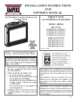 Preview for 1 page of Empire Comfort Systems P)-2 Installation Instructions And Owner'S Manual