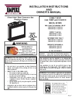 Preview for 1 page of Empire Comfort Systems P)-4 Installation Instructions And Owner'S Manual