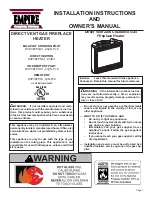 Preview for 1 page of Empire Comfort Systems P)-6 Installation Instructions And Owner'S Manual