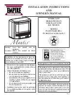 Preview for 1 page of Empire Comfort Systems PV-28SV50-B2H(N,P)-1 Installation Instructions And Owner'S Manual