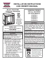 Empire Comfort Systems SELECT VFS32FB0F-6 Installation Instructions And Owner'S Manual preview