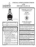 Preview for 1 page of Empire Comfort Systems superb CHBR-16-3 Installation Instructions And Owner'S Manual