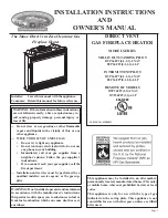 Empire Comfort Systems Tahoe DVP36FP30-4LP Installation Instructions And Owner'S Manual preview