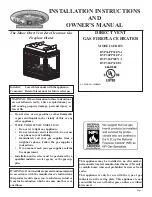 Empire Comfort Systems Tahoe DVP36PP32EN-1 Installation Instructions And Owner'S Manual preview