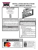 Empire Comfort Systems TRADITIONAL DXT30IN NAT Installation Instructions And Owner'S Manual preview