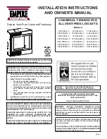 Предварительный просмотр 1 страницы Empire Comfort Systems VFD32FB0F-3 Installation Instructions And Owner'S Manual