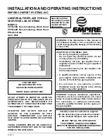 Предварительный просмотр 1 страницы Empire Comfort Systems VFFB-36D Installation And Operating Instructions Manual