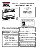 Предварительный просмотр 1 страницы Empire Comfort Systems VFL20IN3 series Installation Instructions And Owner'S Manual