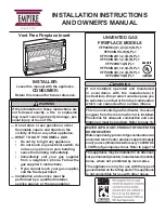 Empire Comfort Systems VFP20IN20L-1 Installation Instructions And Owner'S Manual preview