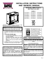 Предварительный просмотр 1 страницы Empire Comfort Systems VFP32FB2CF-3 Installation Instructions And Owner'S Manual