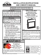 Empire Comfort Systems White Mountain Hearth DVCX36FP91N-1 Installation Instructions And Owner'S Manual preview