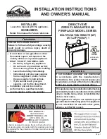 Preview for 1 page of Empire Comfort Systems White Mountain Hearth DVTL27FP90N Installation Instructions And Owner'S Manual