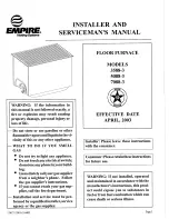 Предварительный просмотр 1 страницы Empire Heating Systems 3588-3 Installer And Serviceman'S Manual