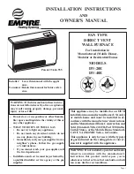 Empire Heating Systems DV-20E Installation Instructions And Owner'S Manual preview