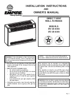 Empire Heating Systems DV-25-4SG Installation Instructions And Owner'S Manual preview