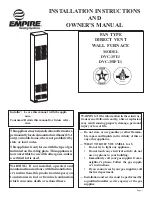 Preview for 1 page of Empire Heating Systems DVC-35IPT-1 Installation Instructions And Owner'S Manual