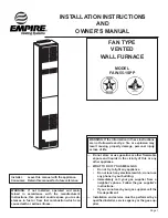 Empire Heating Systems FAW-55-1SPP Installation Instructions And Owner'S Manual preview