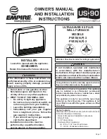 Preview for 1 page of Empire Heating Systems PVS18N-3 Owner'S Manual And Installation Instructions