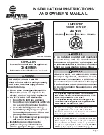 Empire Heating Systems SR-10W-1 Installation Instructions And Owner'S Manual preview