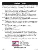 Preview for 32 page of Empire Heating Systems SR-10W-1 Installation Instructions And Owner'S Manual