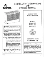 Предварительный просмотр 1 страницы Empire DV-225-4SG Installation Instructions And Owner'S Manual