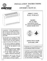 Preview for 1 page of Empire DV-35-2MH Installation Instructions And Owner'S Manua