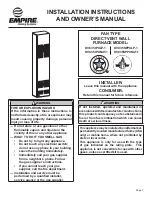 Preview for 1 page of Empire DVC35IPXLP-1 Installation Instructions And Owner'S Manual