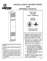 Preview for 1 page of Empire FAW-55IP Installation Instructions And Owner'S Manual