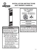 Empire FAW40IPXLP-1 Installation Instructions And Owner'S Manual preview