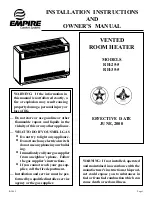 Empire RH-25-5 Installation Instructions And Owner'S Manual preview